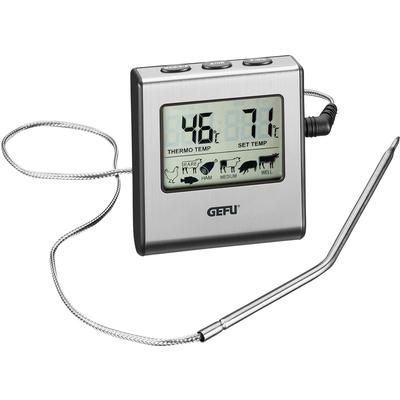 Bratenthermometer GEFU "TEMPERE", silber (edelstahlfarben), Edelstahl, Temperaturmessgeräte, digital