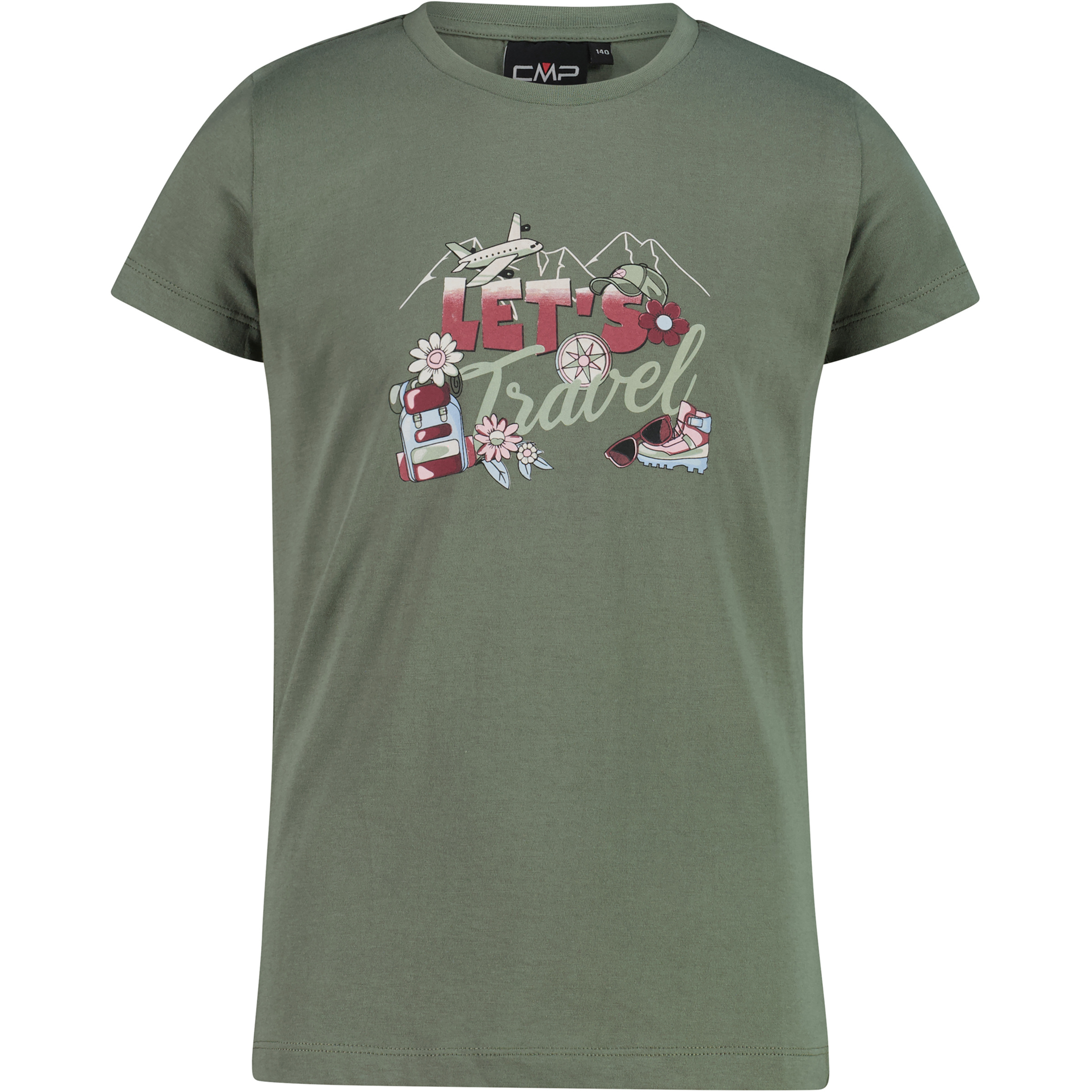 CMP Kinder T-Shirts oliv Größe 98 Lifestyle Hautfreundlich
