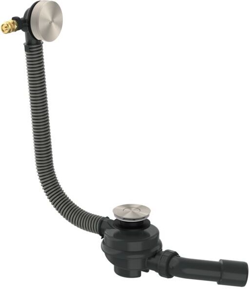 Hansgrohe AXOR Flexaplus Komplettset 42541800 Ab- und Überlauf für Badewanne, Edelstahl Finish