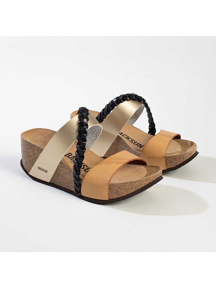 BACKSUN Keilpantoletten "Embu" in Bunt - 40