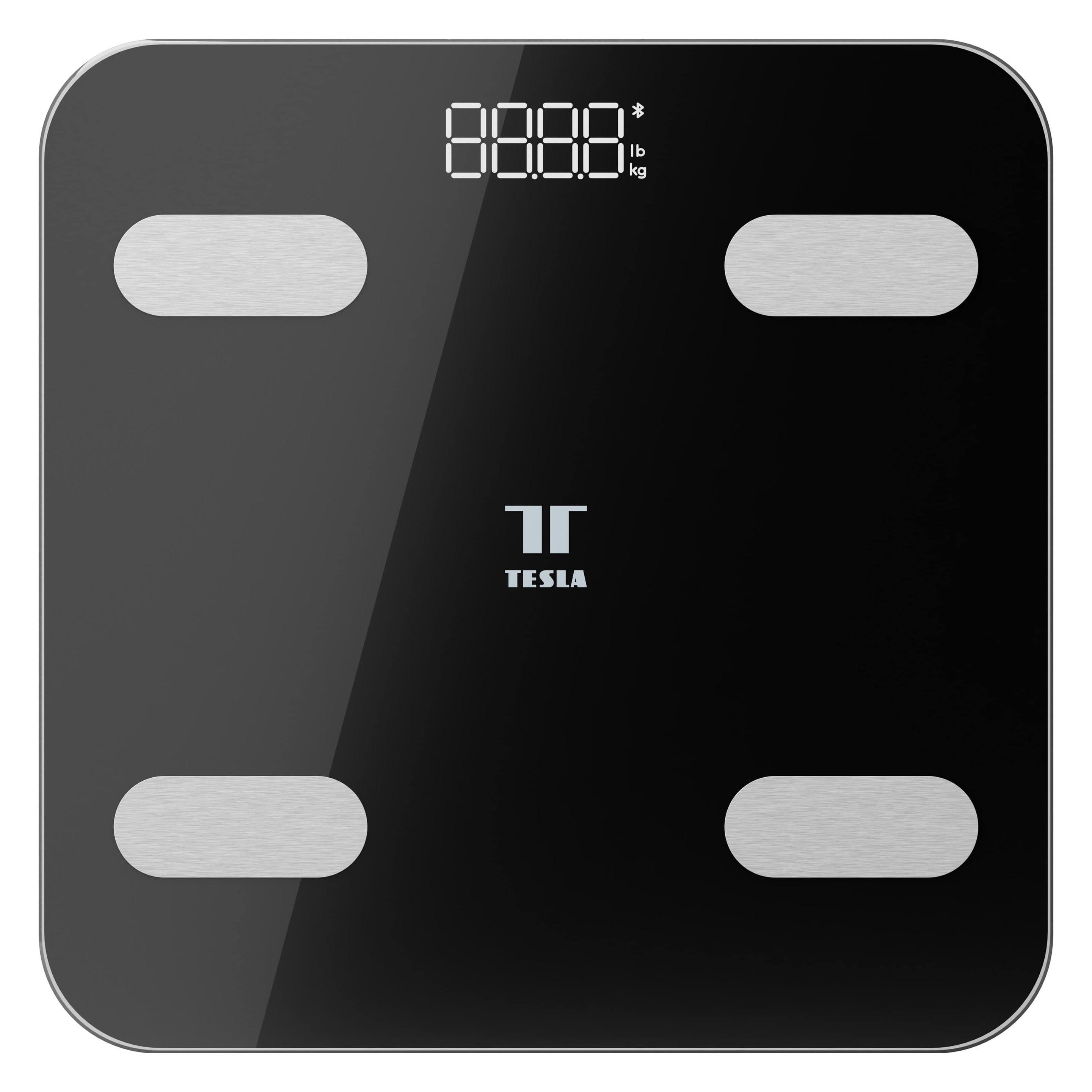 Tesla Personenwaage Smart SC100, 180 kg, schwarz (180 kg) (TSL-HC-SC100)