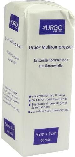 Urgo Mullkompressen 5x5 cm unsteril 100stk