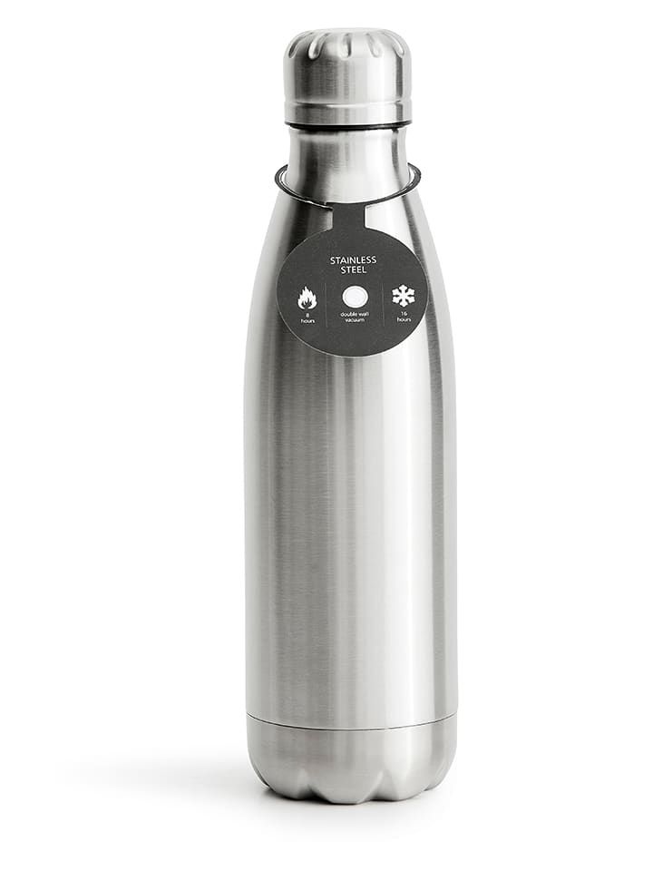 Sagaform Edelstahl-Trinkflasche ''Olle'' in Silber - 500 ml - onesize