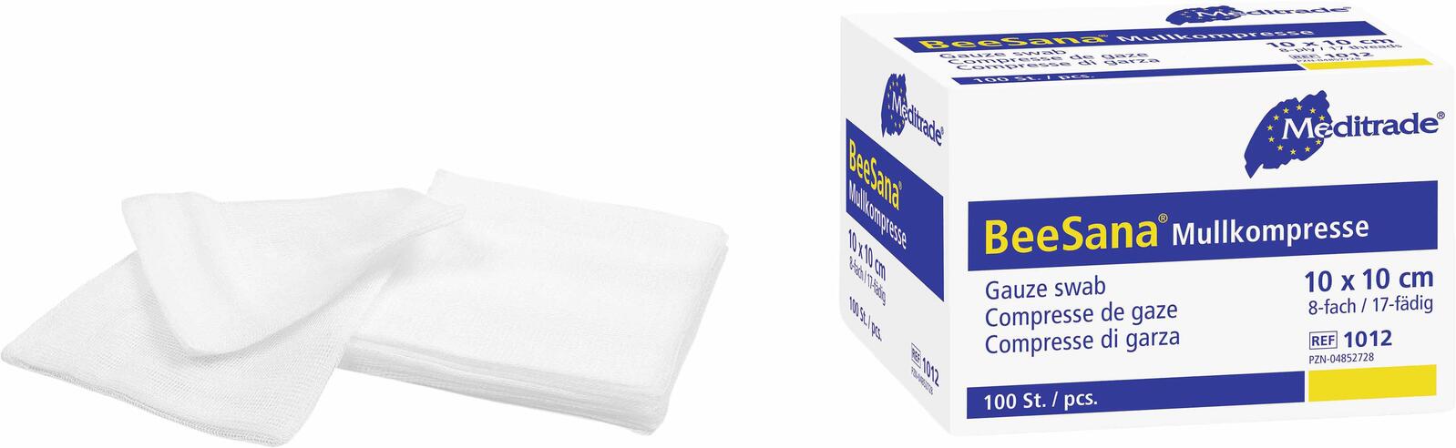Meditrade® Mull-Kompressen BeeSana® 10 cm x 10 cm 1012