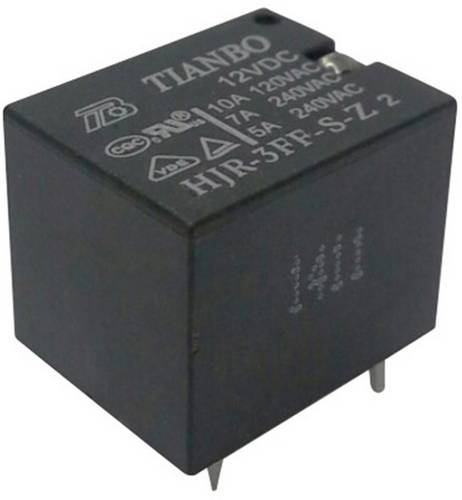 Tianbo Electronics HJR-3FF-S-Z 12VDC Printrelais 12 V/DC 15A 1 Wechsler