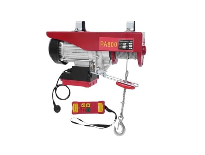 flaschenzug Seilhebezug Für das Heben von Fabrikhallen auf der Baustelle Hochleistungs-Elektrolifter mit 2 Haken und Schlingen, 220 V