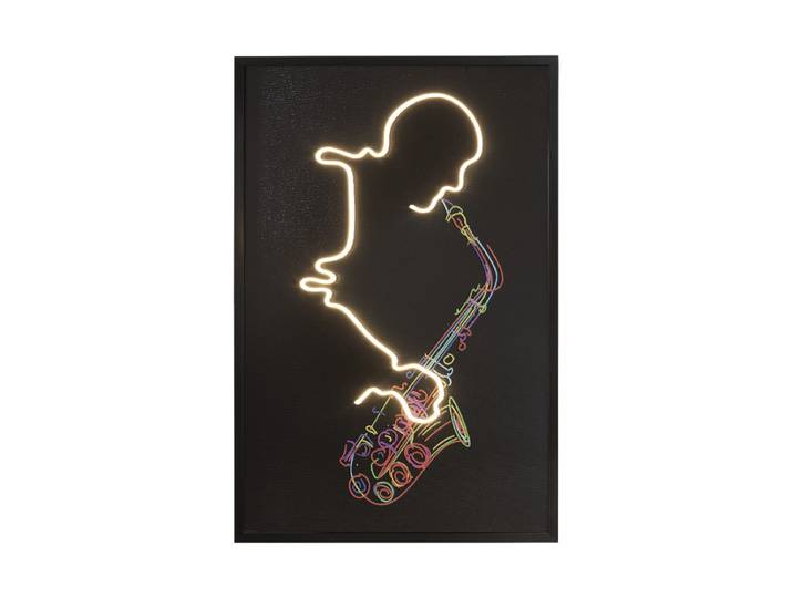 Design Wandbild „Saxofón“ mit LED-Beleuchtung Multicolor Schuller