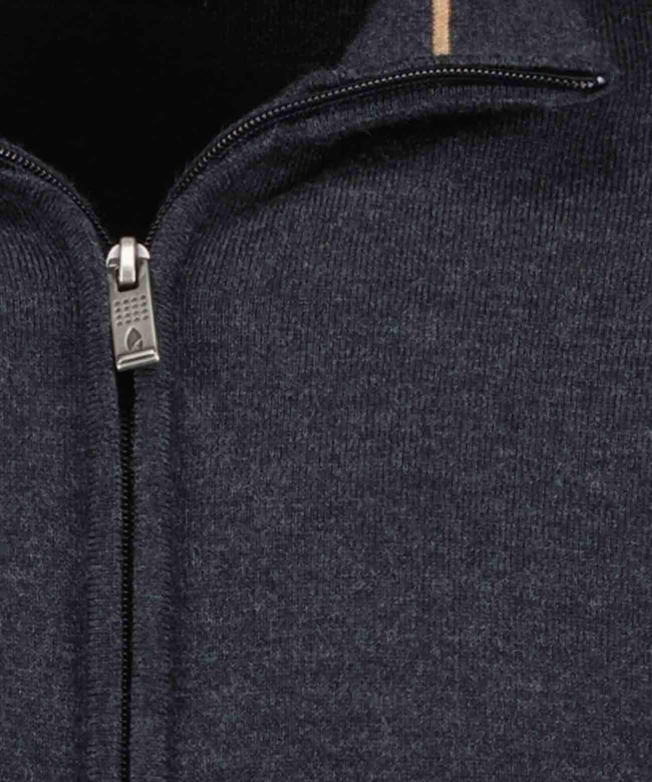 Strickfleecejacke RAGMAN, Herren, Gr. XXL5456, grau (asphalt, 018), 100% Wolle, Jacken Strickfleecejacke asphalt, 018 XXL5456