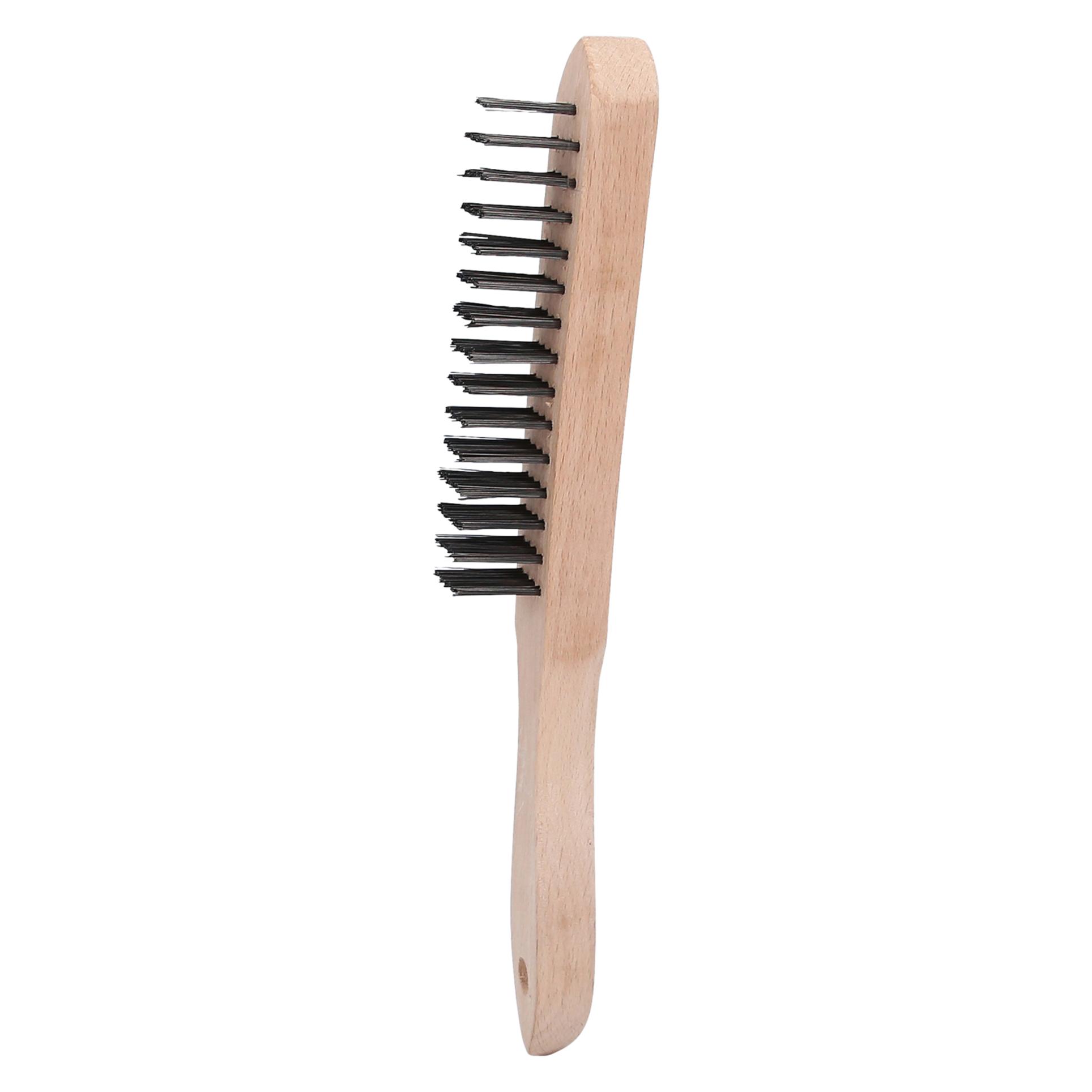 KS Tools Stahl-Handdrahtbürste 4-reihig, 290mm (201.2311)
