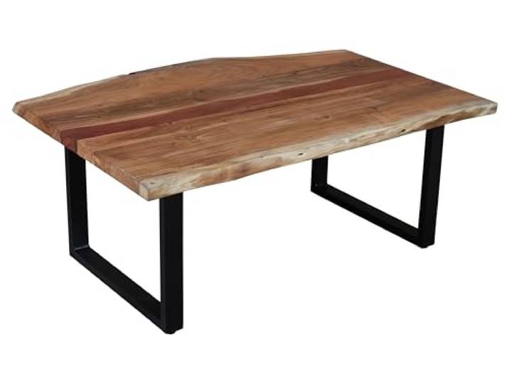 möbelando Couchtisch >Coffetable< in Akazie/schwarz - 110x45x65 (BxHxT)