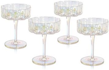 Zodax Reinhard Handblown Coupe Glasses, Set of 4