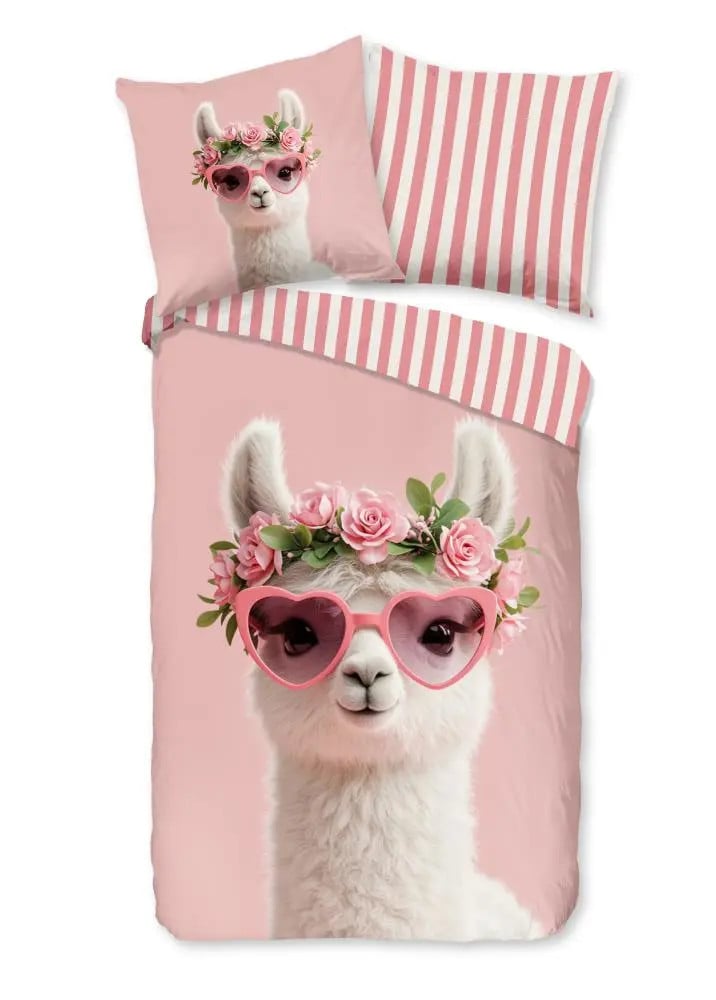 Pure Kinderdekbedovertrek Moni - Roze - 135 x 200 cm - Microfibre Polyester