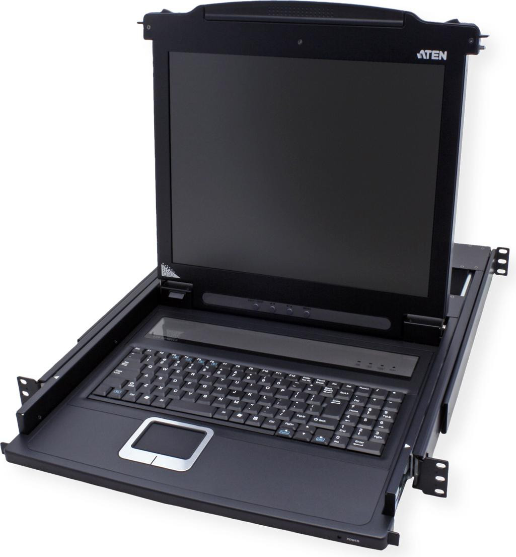 ATEN CL1000M KVM-console met 43 cm LCD-scherm, VGA en PS/2, toetsenbordindeling: VS