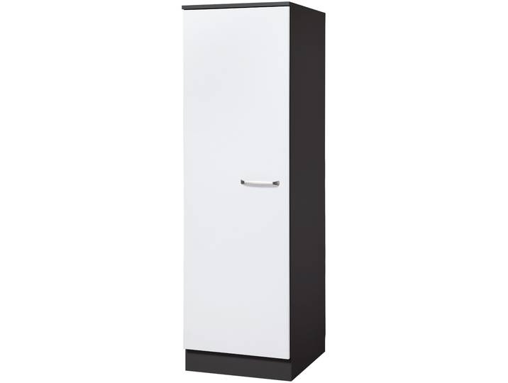 Seitenschrank WIHO KÜCHEN Michigan , weiß (front: weiß, korpus: anthrazit), B:50cm H:165cm T:57cm, Schränke, Seitenschrank