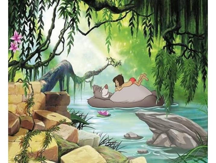 Komar Photo Murale sur Papier Disney Junggle Book Nager avec Baloo\, 368cm x 254cm