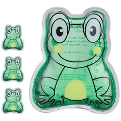Relaxdays Kühlpads Kinder 4er Set Weiß,Grün,Schwarz