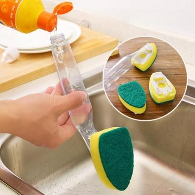 Ergonomic Long Handle Kitchen Sponge Scrubber For Dishes Surfaces Ergonomic Long Handle Kitchen Sponge Scrubber For Dishes Surfaces