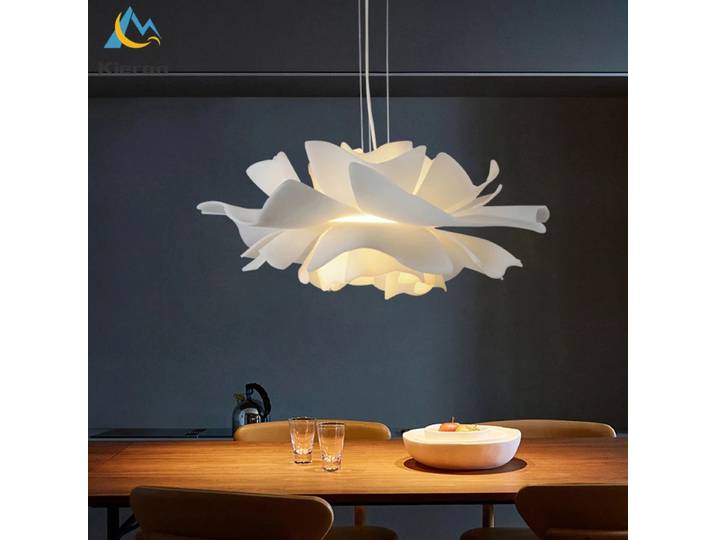 Nordique moderne Simple LED lustre chambre Restaurant étude lumières acrylique suspension salon décor fleur suspension