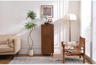 Tall Wood Storage Cabinet