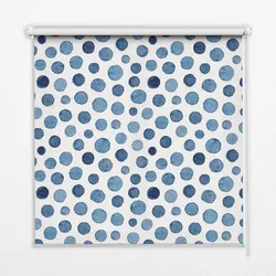 INNENROLLO - Fensterrollo - Rollo - 70x140 cm - Blaue Punkte