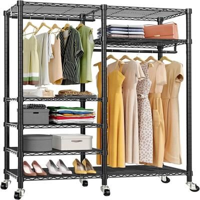 NO "Rolling Garment Rack 6 Tiers - 16.5""D x 45""W x 78.3""H"