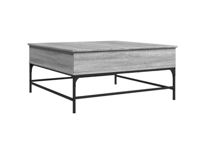 Table basse - MOTHINESSTO - Modèle sonoma gris - 95x95x45 cm - Bois d'ingénierie - Métal