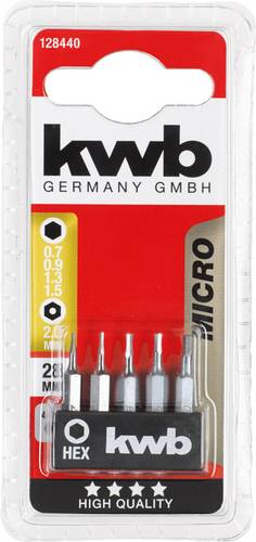 Kwb 128440 128440 Bit-Set 0.7 mm, 0.9 mm, 1.3 mm, 1.5 mm, 2mm