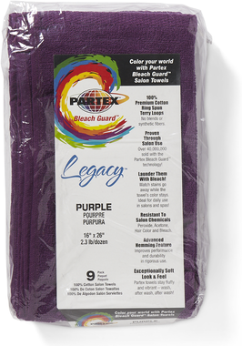 Partex Bleach Guard Purple Cotton Towels