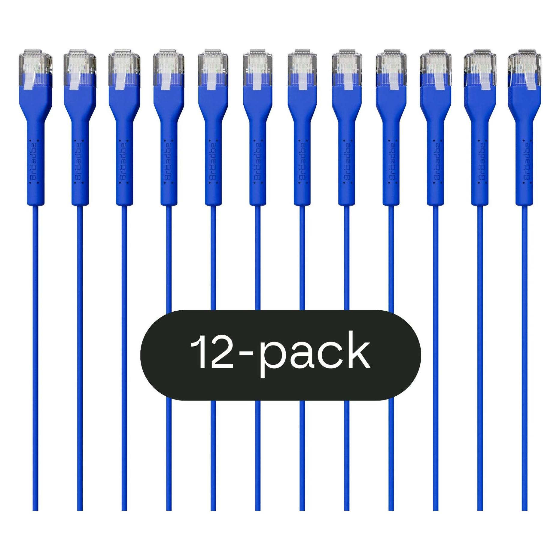 Broadbe Slim Patch Cable 5G Blue 3m 12-pack Cable-Patch-Cat6-BL-3M-Slim-12 (CAT6, 3 m) (Cable-Patch-Cat6-BL-3M-Slim-12)