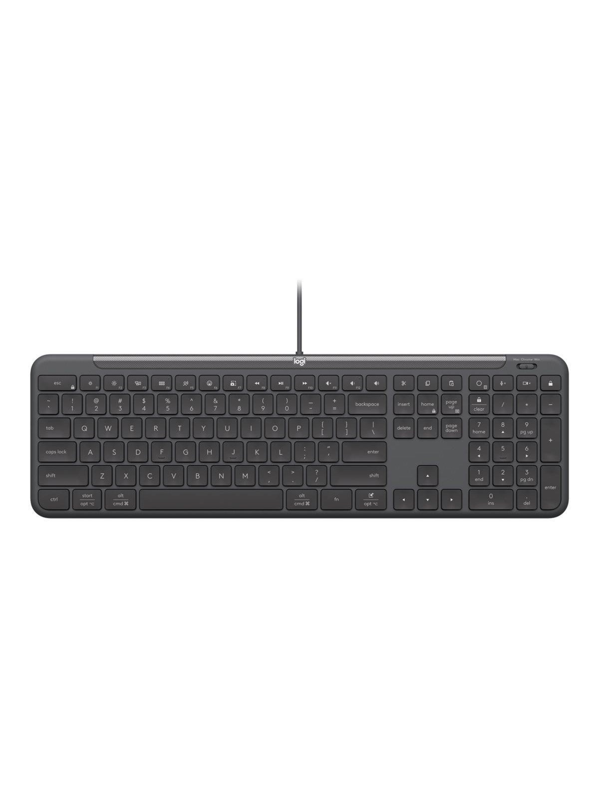 Logitech Signature Slim Wired K620 for Business - Tastatur - Englisch - Grau