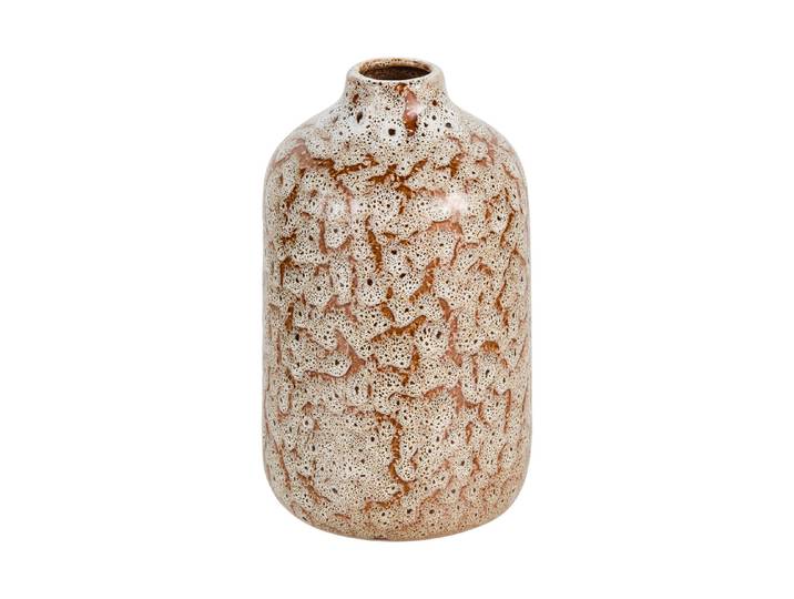 Keramikvase + Muster braun/weiss h20cm