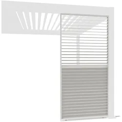 Weide Aluminium Lamellenwand Für Weide Pergola Drehbare Lamellen Weißweiß 1.23 Meter