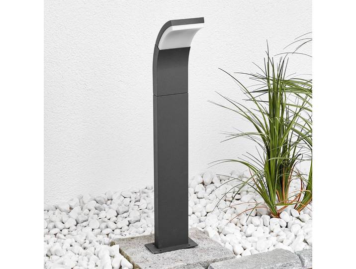 LED Wegeleuchte Timm Lucande, schwarz, Aluminium, Modern