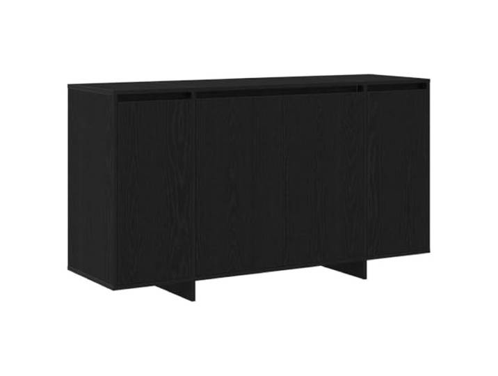 GFMGUEMV Sideboard Schwarz Eichen-Optik 135 x 41 x 75 cm Holzwerkstoff Moderner Stauraum, rechteckige Form, vielseitig einsetzbar, langlebig, pflegeleichte Oberfläche