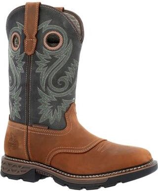 "Georgia Boot 11"" Carbo-Tec FLX Waterproof Pull On - Mens 8 Brown Boot Medium"