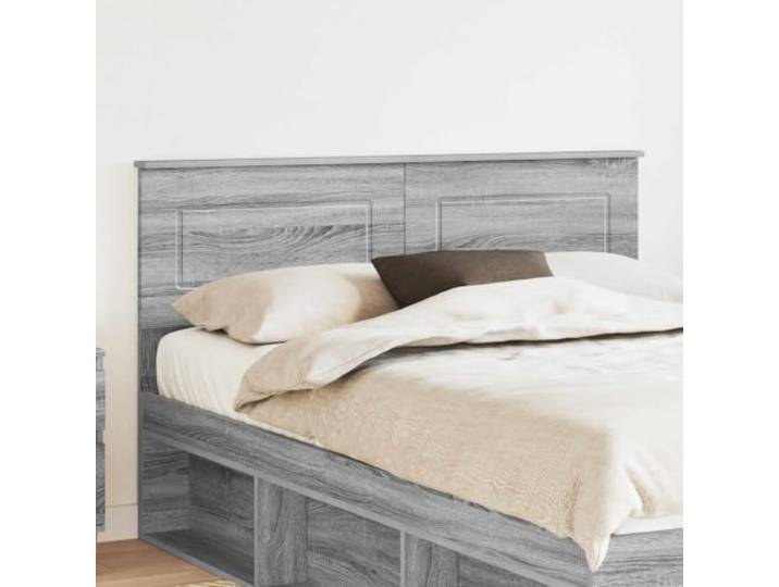 Modernes Eckiges Kopfteil aus Holzwerkstoff in sonoma grau, minimalistisches Design mit klaren Linien, leicht zu reinigen mit einem trockenen Tuch, ideal für