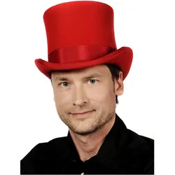Thetru Steampunk Zylinder Hut rot für Karneval Halloween