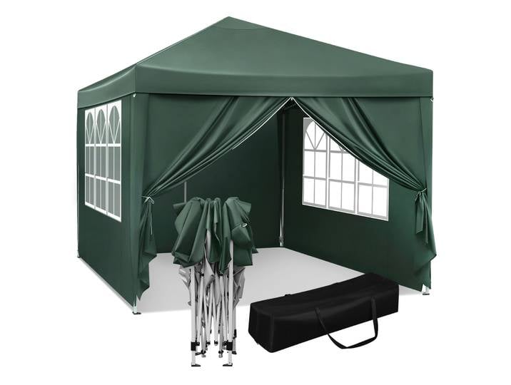 WOLTU Tente de jardin pliable 3x3m, imperméable, protection UV, avec sac de transport, abri pare-soleil, pavillon de camping, gazebo