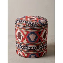 Sitzhocker Stoff Mehrfarbig Ø 40x45 cm - RHONE   Kadima Design