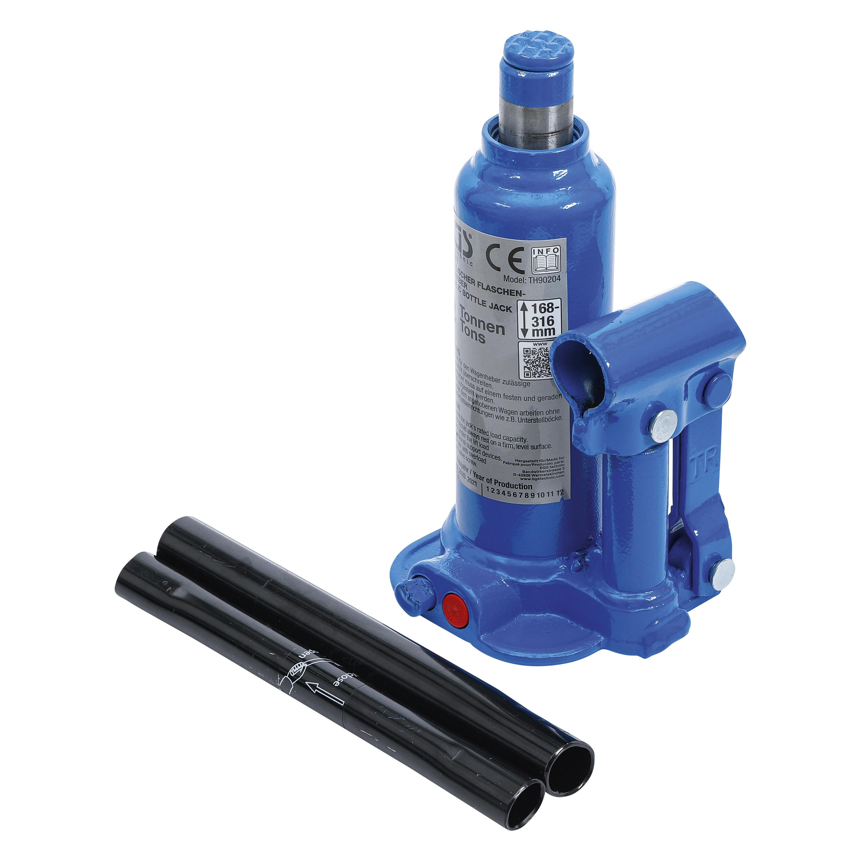 BGS Hydraulischer Flaschen-Wagenheber 2 t (2000 kg, 16.80 - 31.60 cm) (9881)