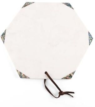 INOX ARTISANS Ovada Hexagonal Marble Charcuterie Board