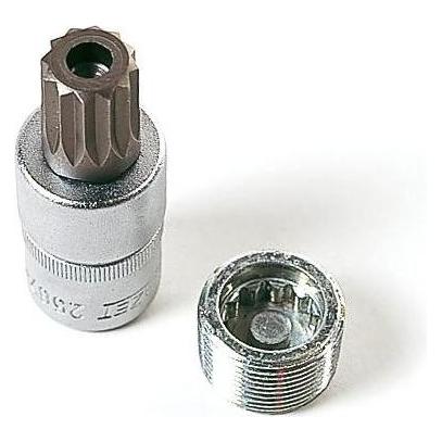 Hazet Öldienst Schraubendreher-Steckschlüsseleinsatz 2567-16 Vierkant12,5 mm (1/2 Zoll) Innen V... (16 mm) (2567-16)
