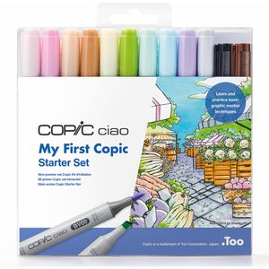 COPIC COPIC Layoutmarker Ciao My First  Starter-Set, farbig sortiert, 12 Stück