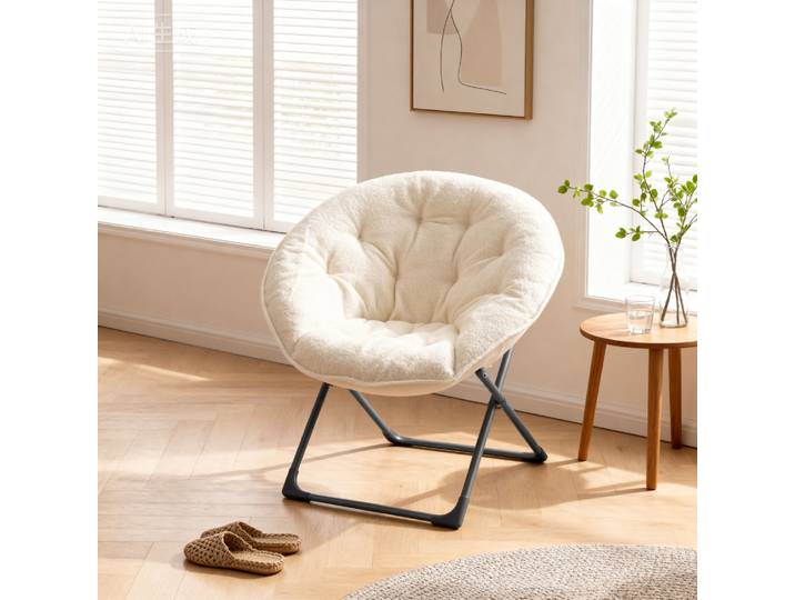 Chaise de lune pliante portative, chaise paresseuse ergonomique rembourrée douce, chaise longue intérieure extérieure légère pour cour de chambre à coucher
