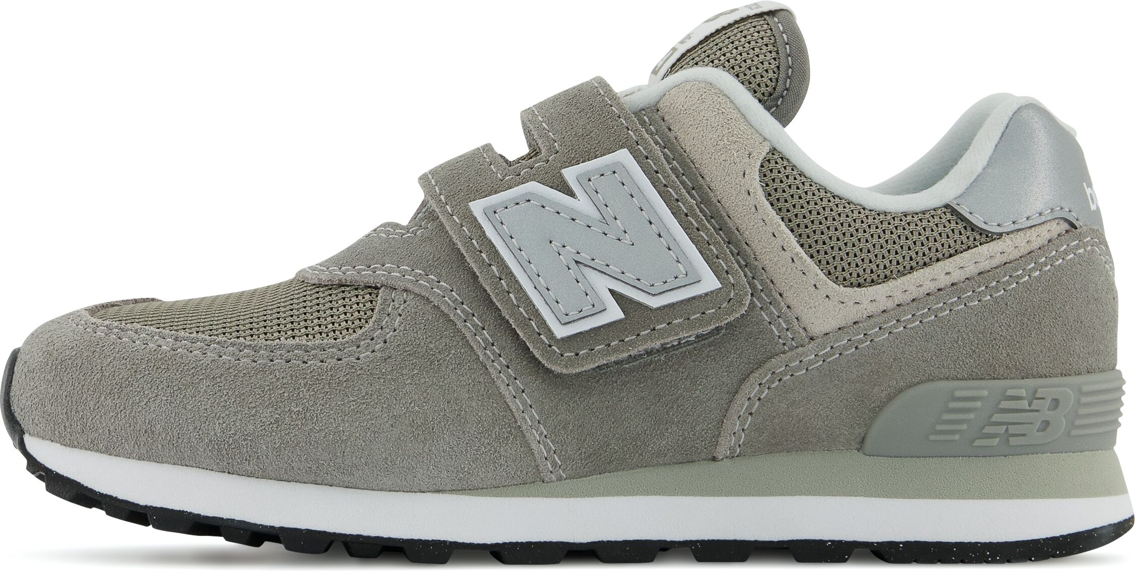 Sneaker NEW BALANCE "574", Jungen, Gr. 34,5, grau, Leder, Synthetik, Textil, Schuhe Sneaker, mit Gummilaufsohle, entwickelt