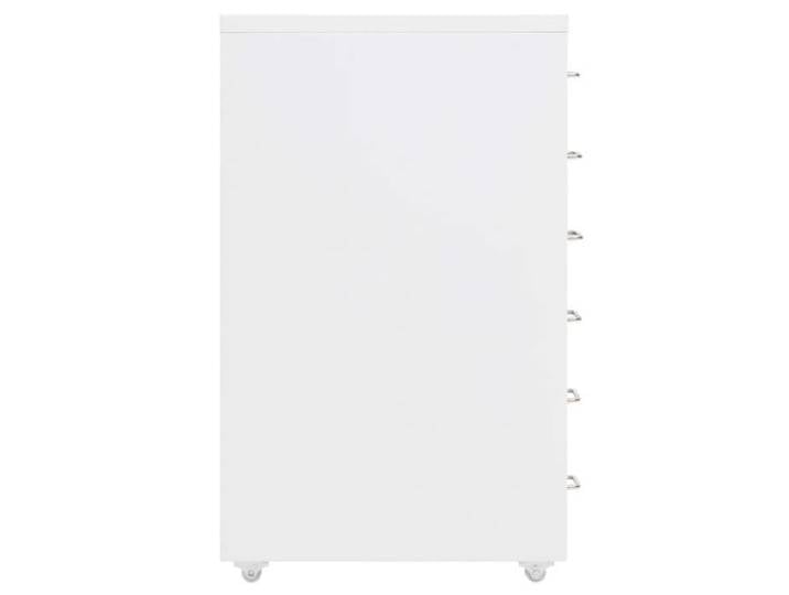 Blanc Classeur mobile Armoire de classement JILL'S Blanc 28x41x69 cm Métal LV1183