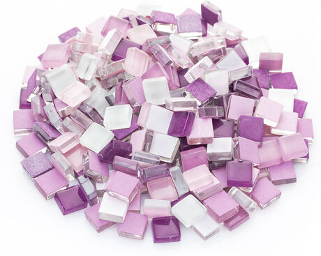 Softglas-Mosaik, Lilatöne, 10 x 10 mm, 200 g