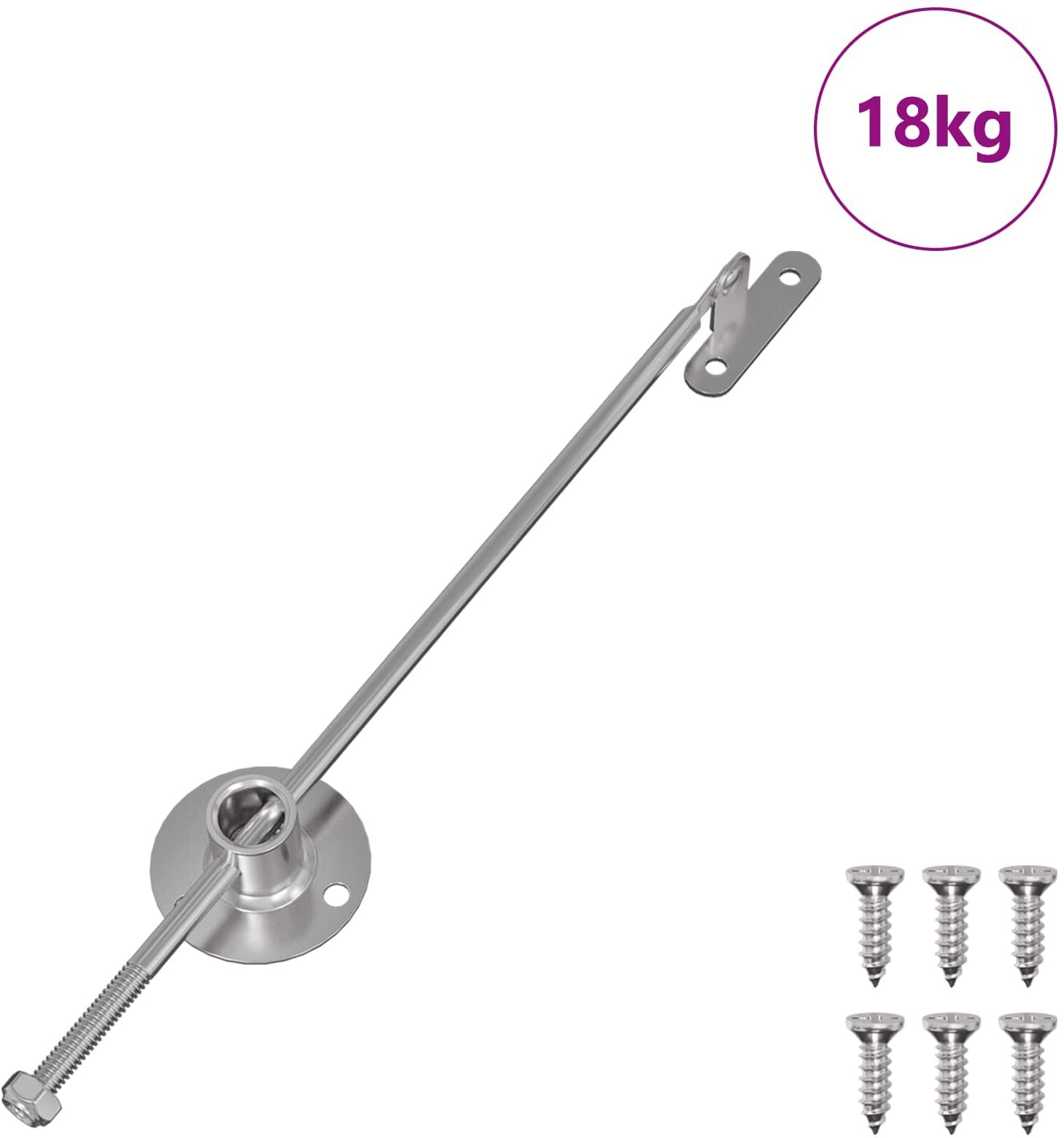 vidaXL Charnière à tige de traction 439 pc Argenté Métal