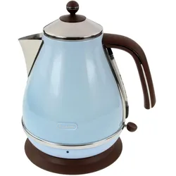 De'Longhi Icona Vintage KBOV 2001.AZ, Wasserkocher, Blau, Braun