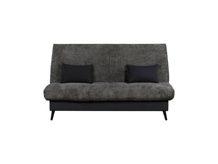 Banquette-lit clic-clac DOUCEUR tissu chenillé anthracite